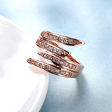 18K Rose Gold Plated Swarovski Elements Ariana Ring