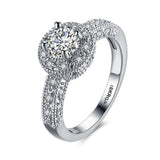 1.90 CTTW Single Crystal Multi-Pav'e Engagement Ring