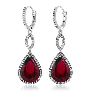 Ruby Pave Teardrop Infinity Drop