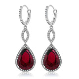 Ruby Pave Teardrop Infinity Drop