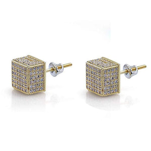 Pave Square Stud Earring Embellished