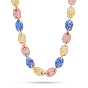 Pave Gucci Link Mariner Tri Color 16