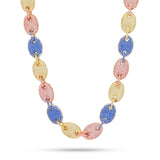 Pave Gucci Link Mariner Tri Color 16