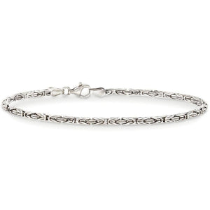 Byzantine Chain Bracelet in 18K White Gold Plated