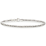Byzantine Chain Bracelet in 18K White Gold Plated