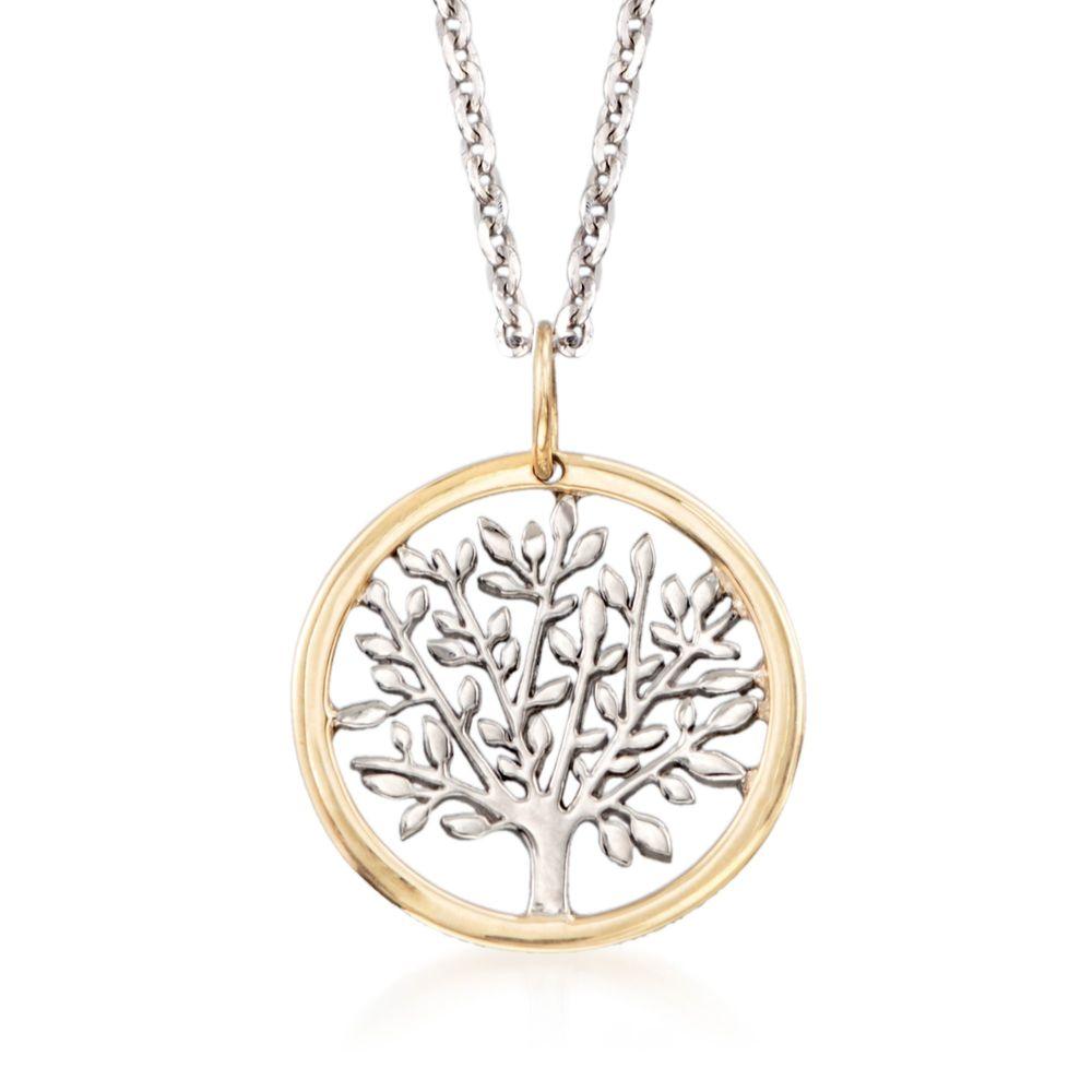 Gold Edge Praying to the Tree of Life Necklace