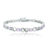 Oval Cut 6.00 CTTW Gemstone Infinity Shaped Bracelet