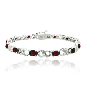 10.00 CT Genuine Ruby Infinity Bracelet