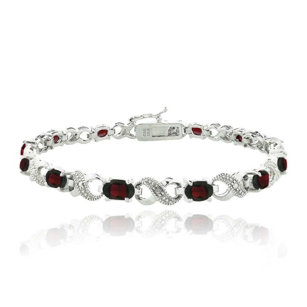 10.00 CT Genuine Ruby Infinity Bracelet