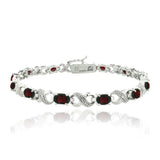 10.00 CT Genuine Ruby Infinity Bracelet