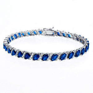 20.00 CT Genuine Sapphire Vine Bracelet