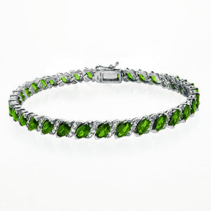 20.00 CT Genuine Emerald Vine Bracelet