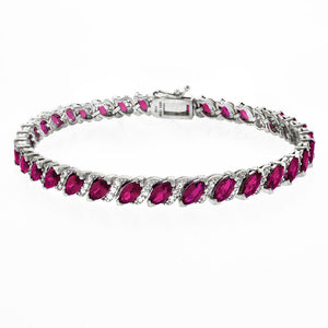 20.00 CT Genuine Pink Topaz Vine Bracelet