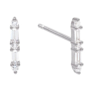 Baugette Trendy Kim Stud Earring Embellished