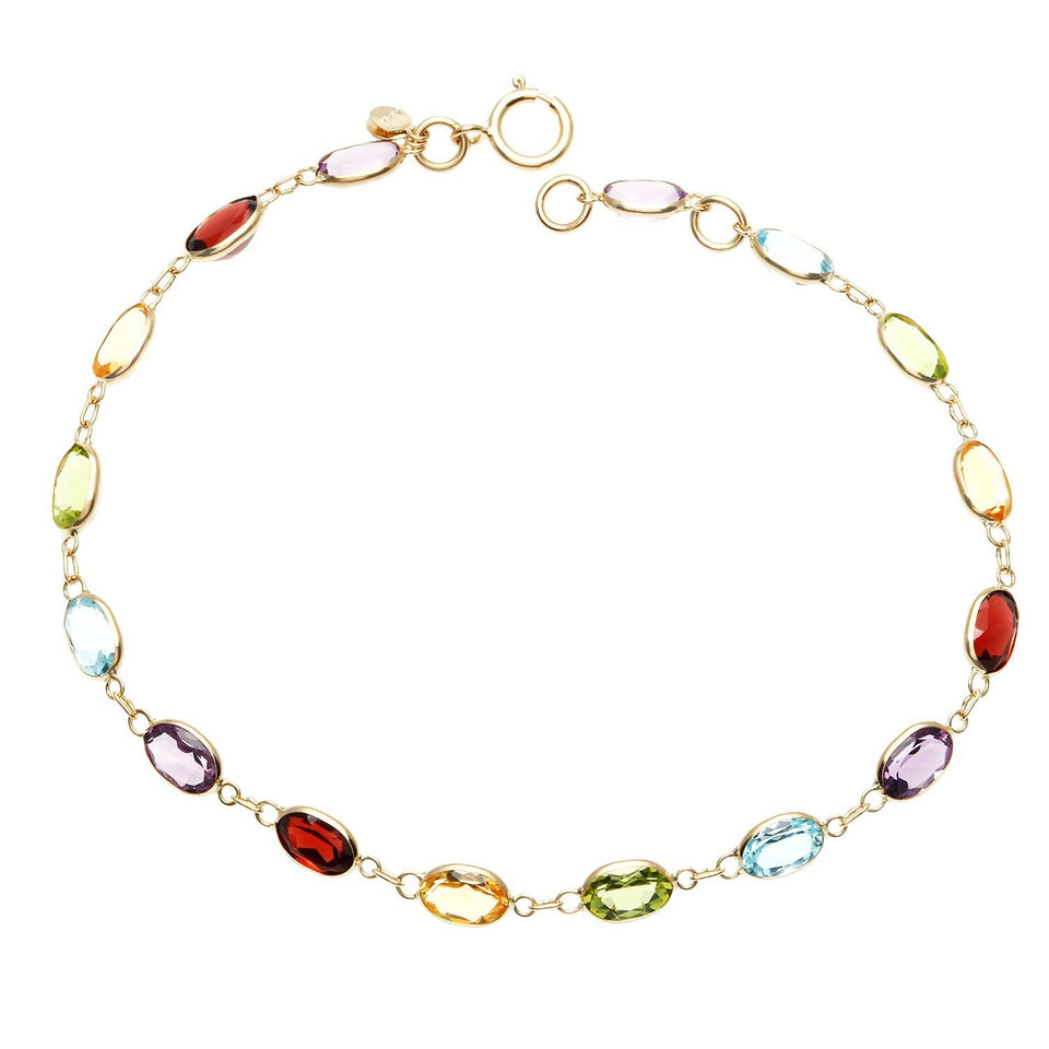 10.00 CT Marquise Cut Natural Gemstones 7.8" Bracelet