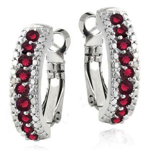 5.55 CTTW Gemstone Lining Earrings in 18K White Gold