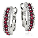 5.55 CTTW Gemstone Lining Earrings in 18K White Gold