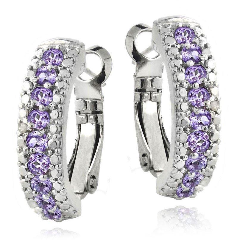 5.55 CTTW Gemstone Lining Earrings in 18K White Gold