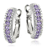 5.55 CTTW Gemstone Lining Earrings in 18K White Gold