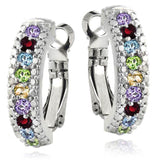 5.55 CTTW Gemstone Lining Earrings in 18K White Gold