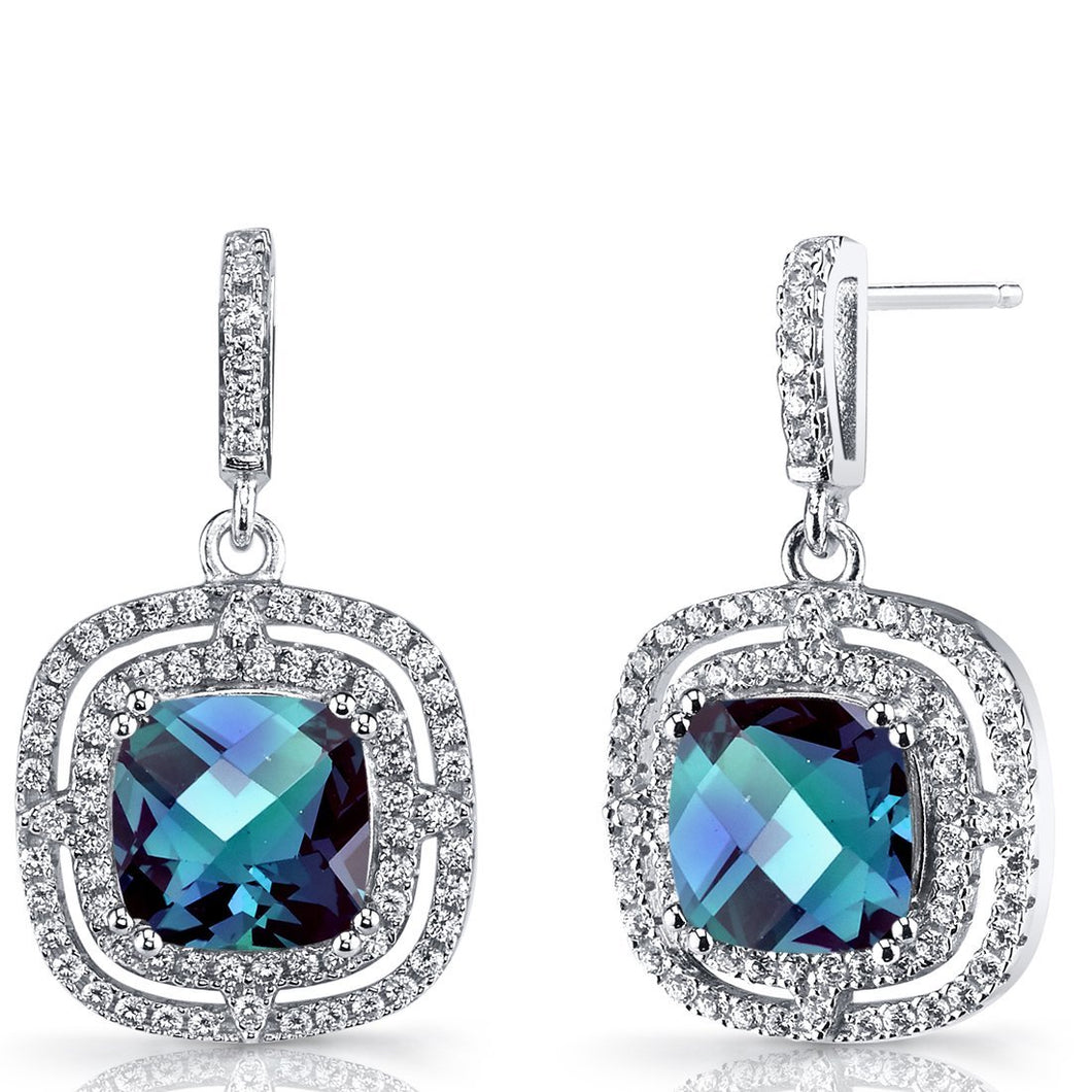 Aquamarine Pave Ecentric Drop Earring