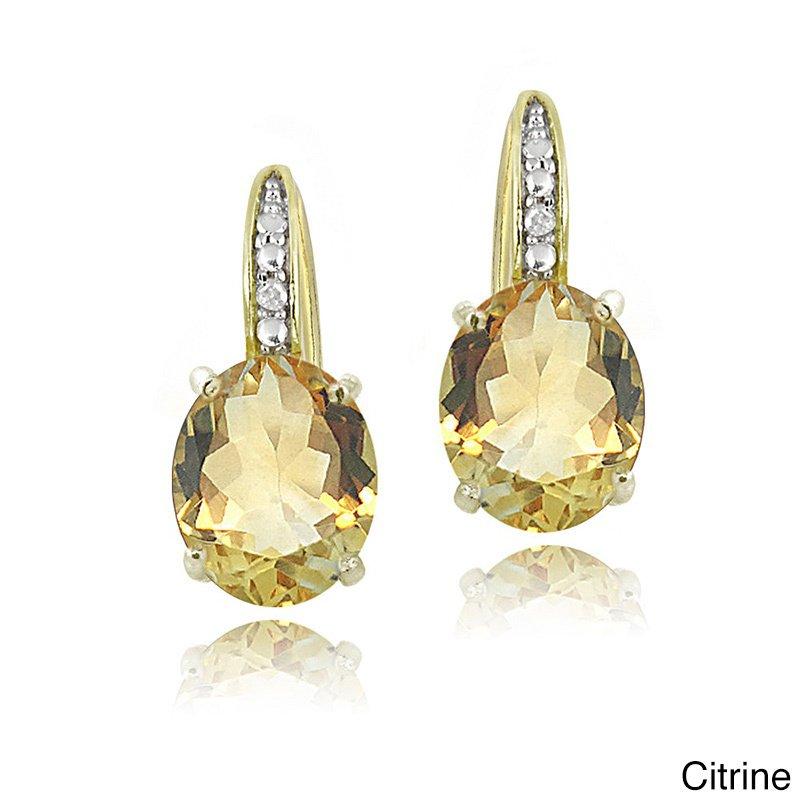 1.50 Ct Oval Cut Yellow with Pave crystals Stud Earring