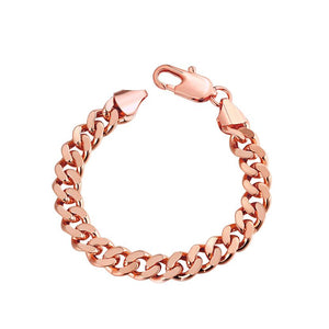 Class Curb Bracelet in 7.5" in 14K Rose Gold Plated