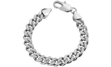 Class Curb Bracelet in 7.5" in 14K White Gold Plated