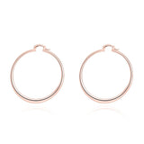 2" Flat Hoop Earrings in 18K White Gold Plated