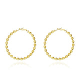 Twist Hoop Earrings in 18K White Gold Plated