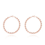 Twist Hoop Earrings in 18K White Gold Plated