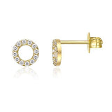 6mm Pave Disc Stud Earring with Swarovski Crystals