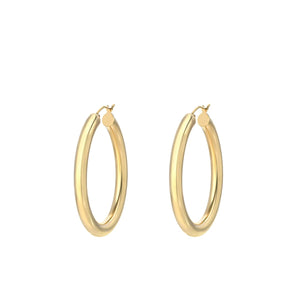 Classic 1" Round Hoop Earringin 18K Gold Plated