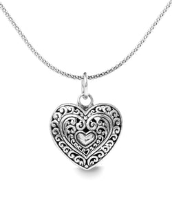Filigree Beating Heart Necklace
