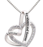 "I Love you Forever and Always" Heart Necklace