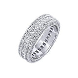 Classic Diamond Created Eternity Princess Cut Ring