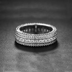 Classic Diamond Created Eternity Princess Cut Ring