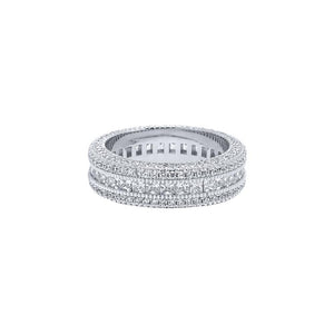 Classic Diamond Created Eternity Princess Cut Ring