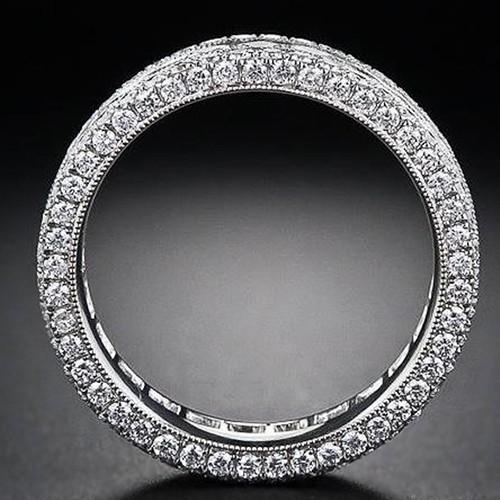 Classic Diamond Created Eternity Princess Cut Ring