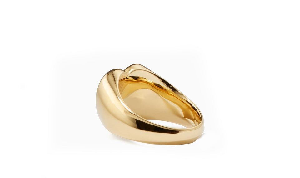 Heart Signet Ring in 18K Gold Plated