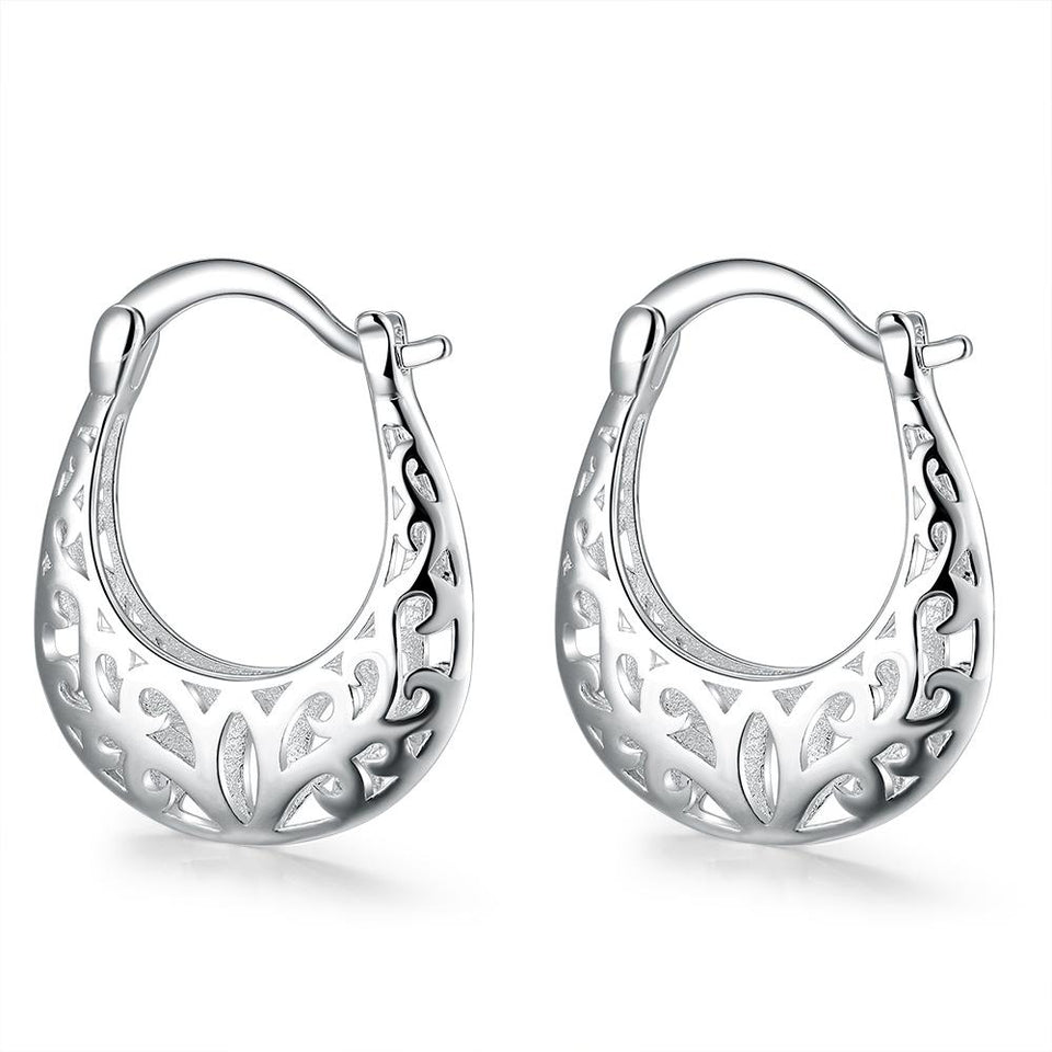 Filigree Leverback French Lock Earring