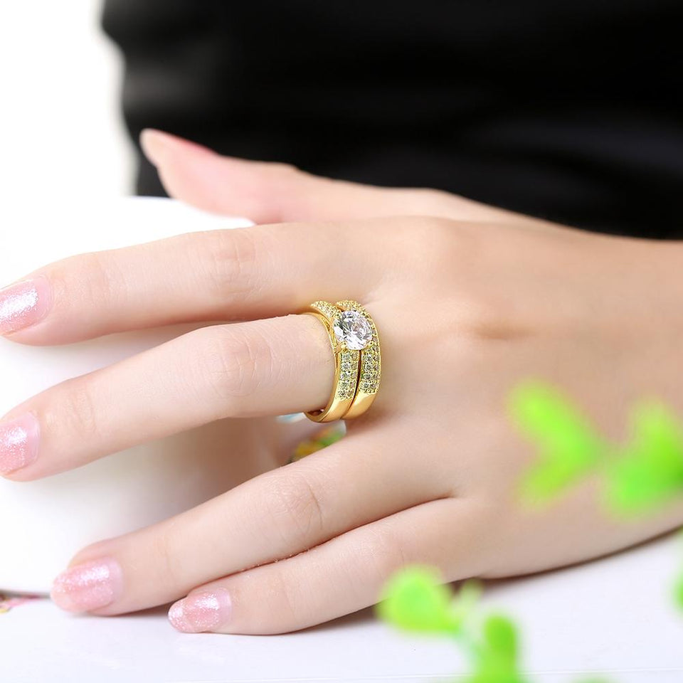Swarovski Elements Duo 18K GoldRing