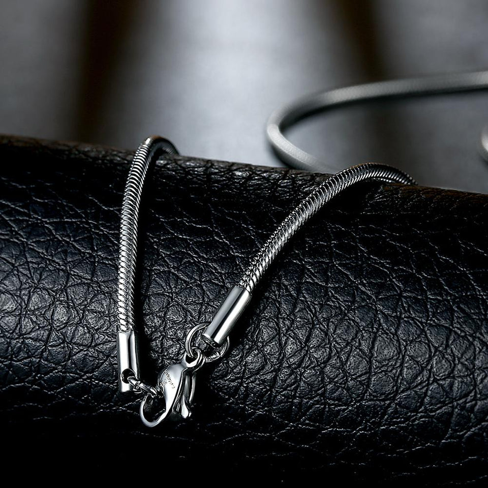 Stainless Steel Smooth Snake Chain Necklace