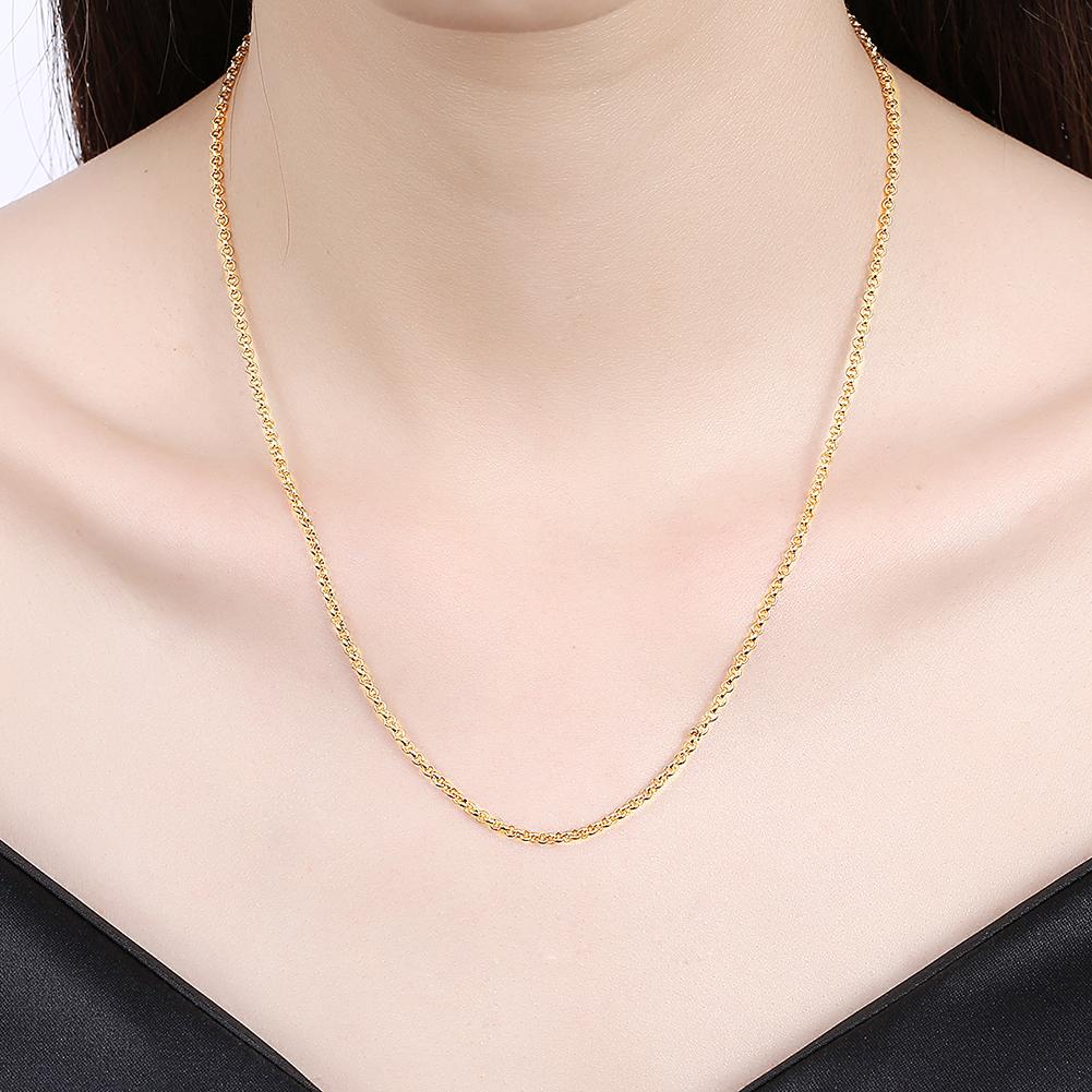 18K Gold Plated Classic New York Chain Link Necklace