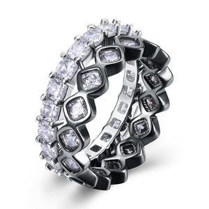 Duo Swarovski Elements Band Rings