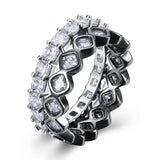 Duo Swarovski Elements Band Rings