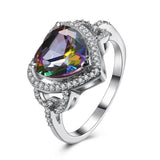 Mystic Topaz Heart Shaped Ring