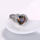Mystic Topaz Heart Shaped Ring