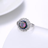 Mystic Topaz Blossoming Pav'e Cocktail Ring