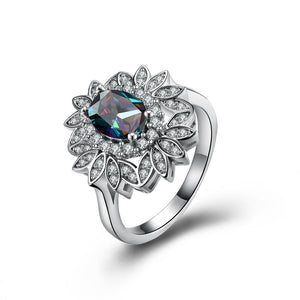Mystic Topaz Floral Bud Cocktail Ring